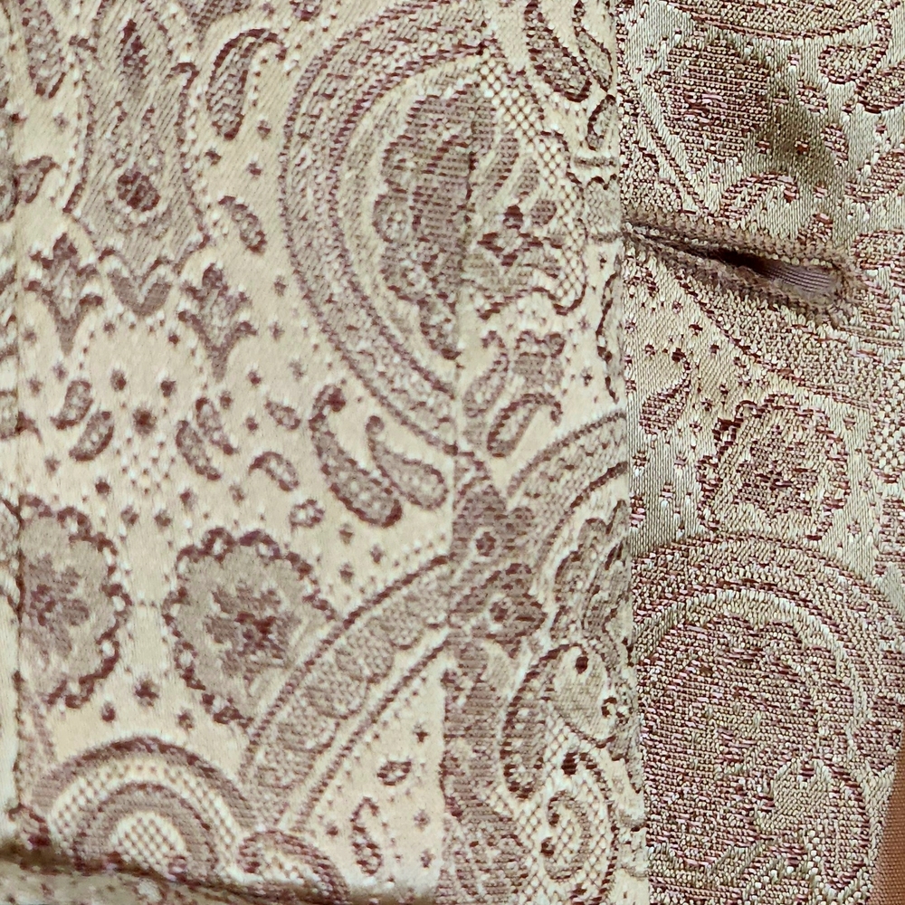 bebe Metallic Taupe Paisley-Print Button Trench Coat - Picture 4 of 7